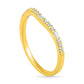 0.20 CT. T.W. Baguette and Round Natural Diamond Contour Anniversary Band in Solid 10K Yellow Gold