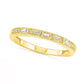 0.10 CT. T.W. Baguette and Round Natural Diamond Antique Vintage-Style Anniversary Band in Solid 10K Yellow Gold