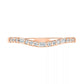 0.20 CT. T.W. Baguette and Round Natural Diamond Contour Anniversary Band in Solid 10K Rose Gold