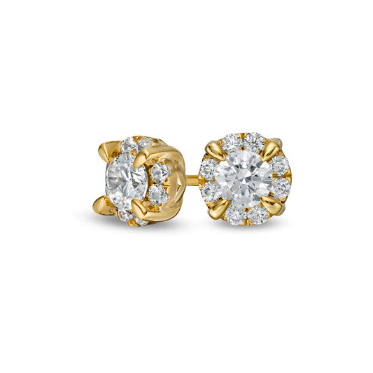 0.38 CT. T.W. Diamond Frame Stud Earrings in 10K Gold (J/I3)