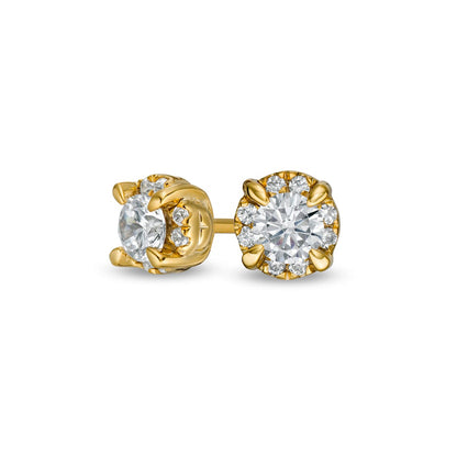 0.75 CT. T.W. Diamond Frame Stud Earrings in 10K Gold (J/I3)