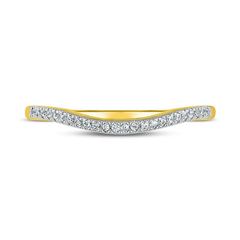 0.75 CT. T.W. Marquise Natural Diamond Scallop Edge Frame Antique Vintage-Style Bridal Engagement Ring Set in Solid 10K Yellow Gold