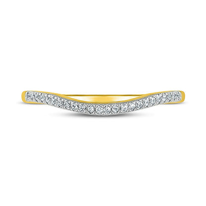 0.75 CT. T.W. Marquise Natural Diamond Scallop Edge Frame Antique Vintage-Style Bridal Engagement Ring Set in Solid 10K Yellow Gold