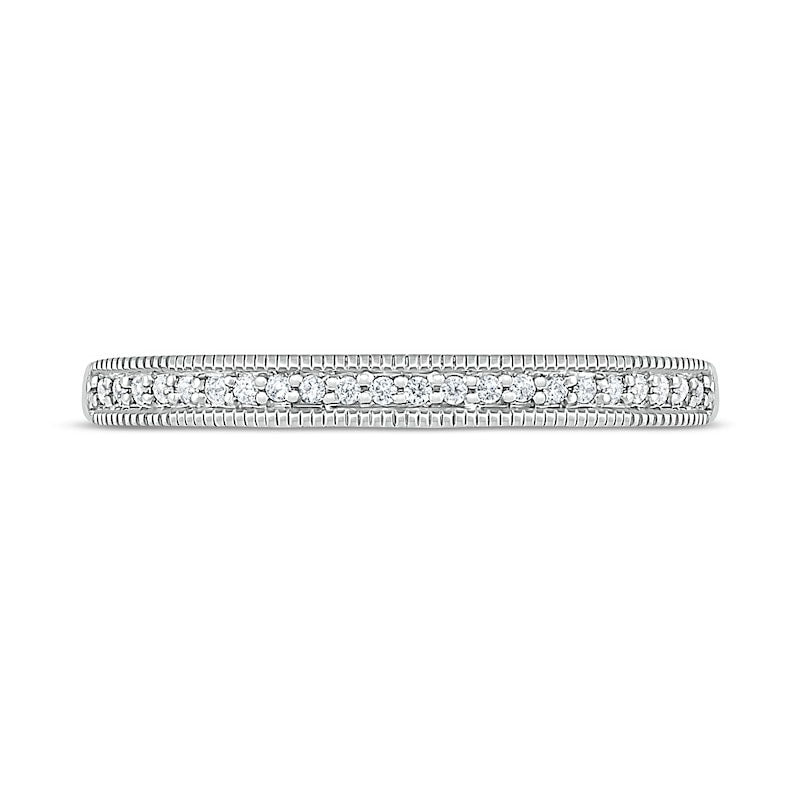 0.75 CT. T.W. Princess-Cut Natural Diamond Frame Antique Vintage-Style Bridal Engagement Ring Set in Solid 10K White Gold