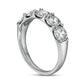 1.0 CT. T.W. Natural Diamond Five Stone Anniversary Band in Solid 10K White Gold