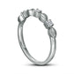 0.17 CT. T.W. Natural Diamond Antique Vintage-Style Alternating Anniversary Band in Sterling Silver