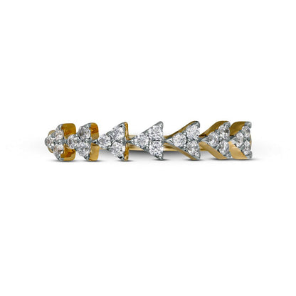 0.25 CT. T.W. Natural Diamond Multi-Triangle Stackable Anniversary Band in Solid 10K Yellow Gold