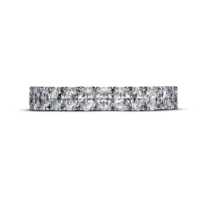 2.33.0 CT. T.W. Certified Oval Lab-Created Diamond Eternity Anniversary Band in Solid 14K White Gold (F/VS2)
