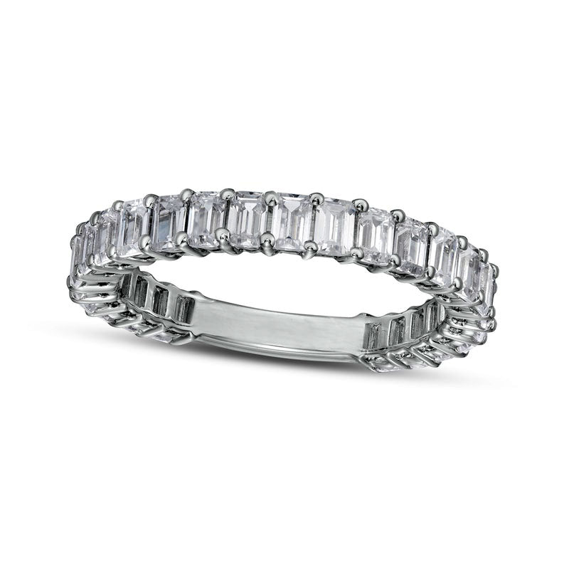 2.5 CT. T.W. Certified Emerald-Cut Lab-Created Diamond Eternity Anniversary Band in Solid 14K White Gold (F/VS2)