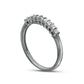 0.33 CT. T.W. Princess-Cut Natural Diamond Nine Stone Anniversary Band in Solid 10K White Gold