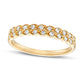 0.25 CT. T.W. Natural Diamond Marquise-Shaped Double Row Stackable Band in Solid 10K Yellow Gold