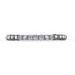 0.13 CT. T.W. Natural Diamond Beaded Shank Stackable Band in Solid 10K White Gold