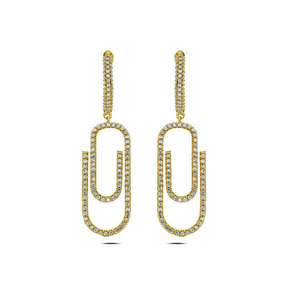 0.75 CT. T.W. Diamond Paperclip Drop Earrings in 10K Gold
