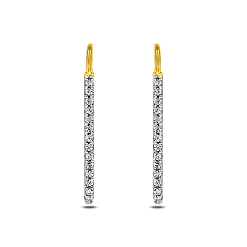 0.25 CT. T.W. Diamond Paperclip Drop Earrings in 10K Gold