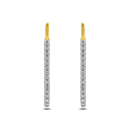 0.25 CT. T.W. Diamond Paperclip Drop Earrings in 10K Gold