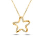 0.05 CT. T.W. Natural Diamond Star Pendant in Sterling Silver with 14K Gold Plate