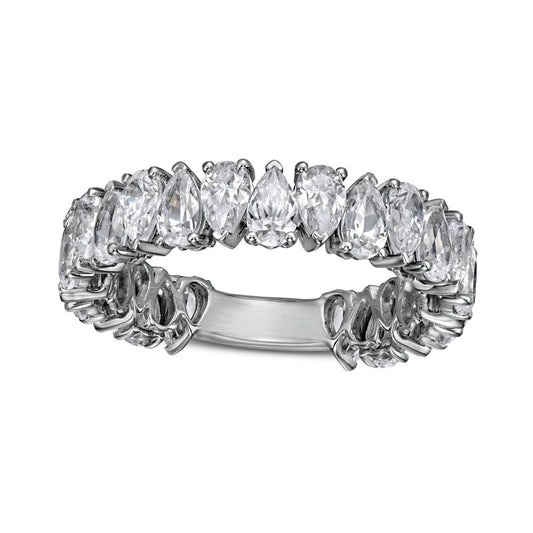 3.0 CT. T.W. Certified Pear-Shaped Lab-Created Diamond Eternity Anniversary Band in Solid 14K White Gold (F/VS2)