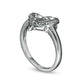 Natural Diamond Accent Heart Ring in Sterling Silver