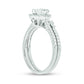 1.0 CT. T.W. Pear-Shaped Natural Diamond Frame Contour Bridal Engagement Ring Set in Solid 14K White Gold (I/I2)