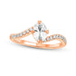 1.0 CT. T.W. Oval Natural Diamond Bypass Engagement Ring in Solid 14K Rose Gold (I/I2)