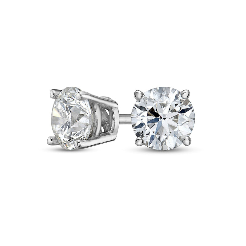 0.38 CT. T.W. Diamond Solitaire Stud Earrings in 14K White Gold (J/I1)