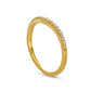 0.13 CT. T.W. Natural Diamond Contour Wedding Band in Solid 14K Gold