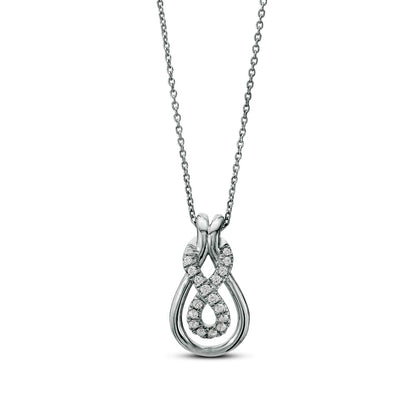 0.17 CT. T.W. Natural Diamond Infinity Loop Pendant in Sterling Silver