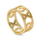 9.0mm "XO" Hugs and Kisses Band in Solid 10K Yellow Gold - Size 7
