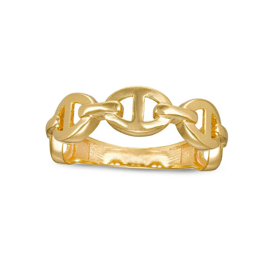 7.0mm Mariner Chain Link Band in Solid 10K Yellow Gold - Size 7