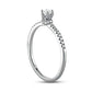 0.33 CT. T.W. Natural Diamond Hidden Halo Engagement Ring in Solid 10K White Gold (I/I2)