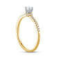 0.33 CT. T.W. Natural Diamond Hidden Halo Engagement Ring in Solid 10K Yellow Gold (I/I2)