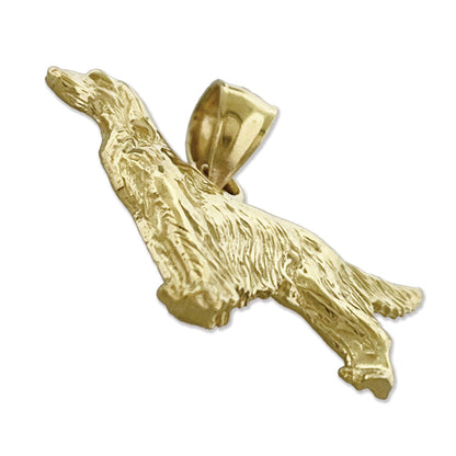 14K Gold Irish Setter Dog Pendant