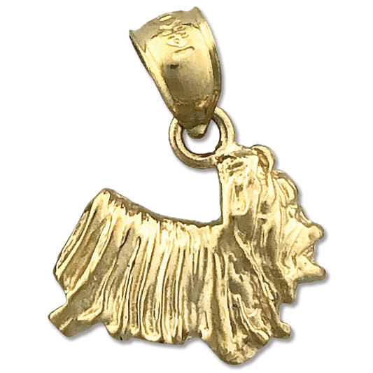 14K Gold Yorkie Charm