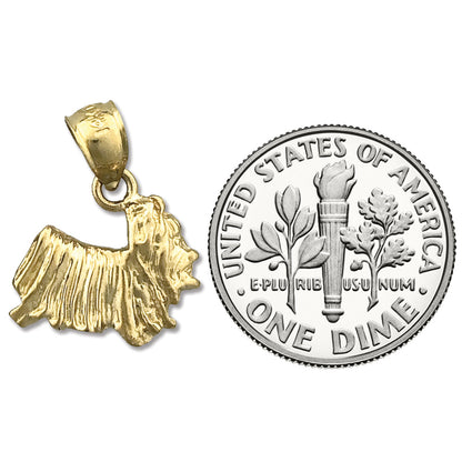 14K Gold Yorkie Charm