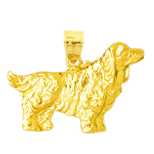 14K Gold English Cocker Spaniel Pendant