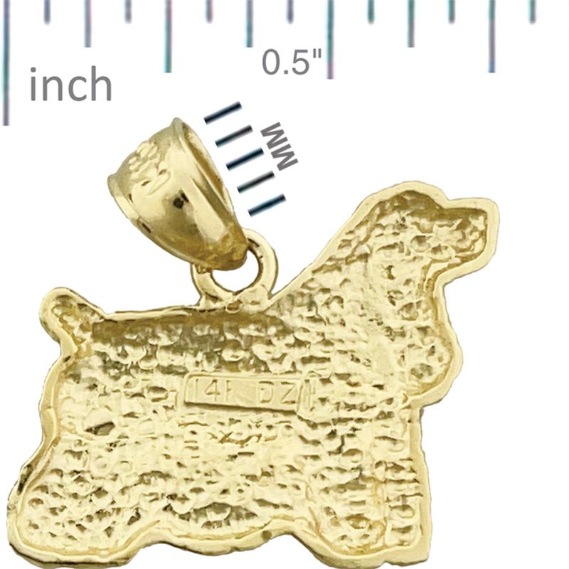 14K Gold American Cocker Spaniel Charm