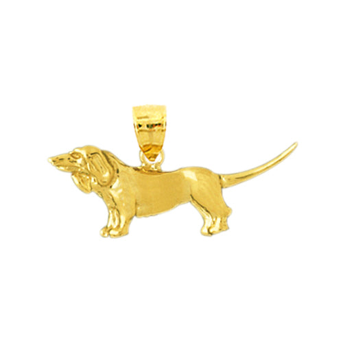14K Gold Beagle Pendant