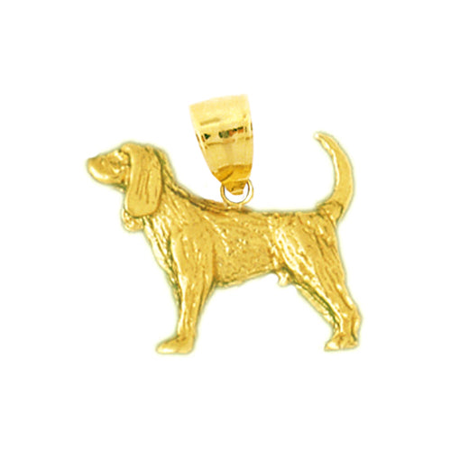 14K Gold 3D Dog Charm