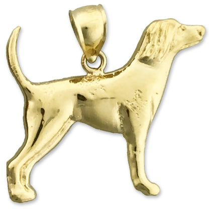 14K Gold English Pointer Pendant