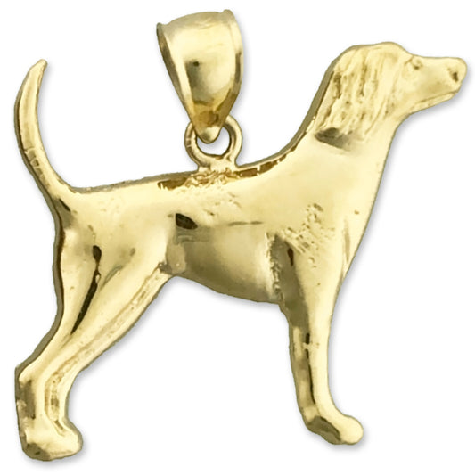 14K Gold English Pointer Pendant