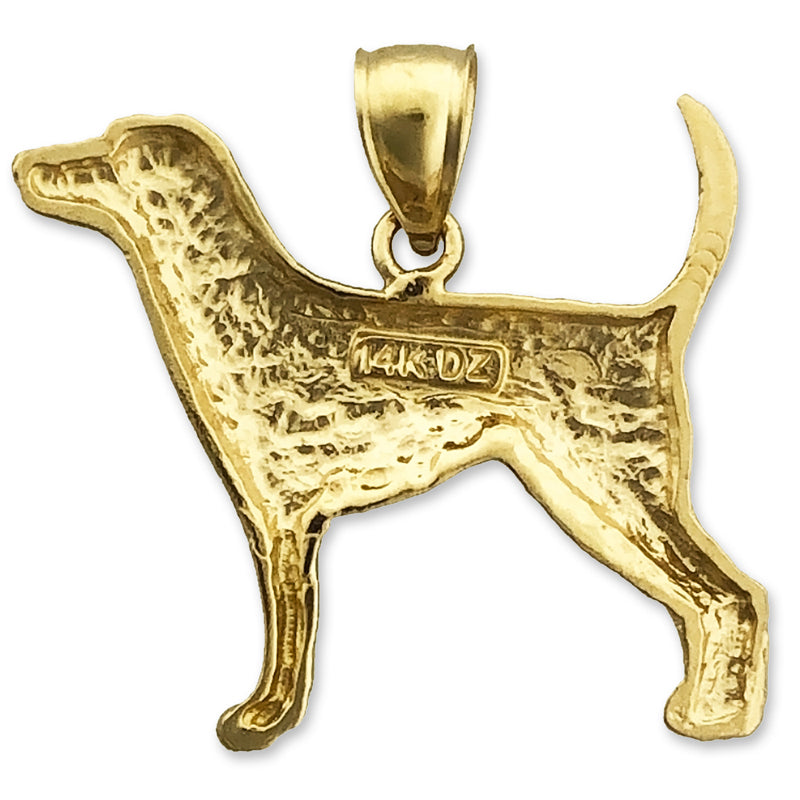 14K Gold English Pointer Pendant
