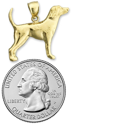 14K Gold English Pointer Pendant