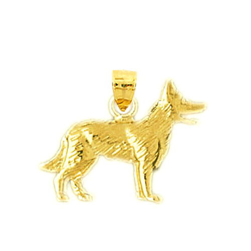 14K Gold Dog Charm
