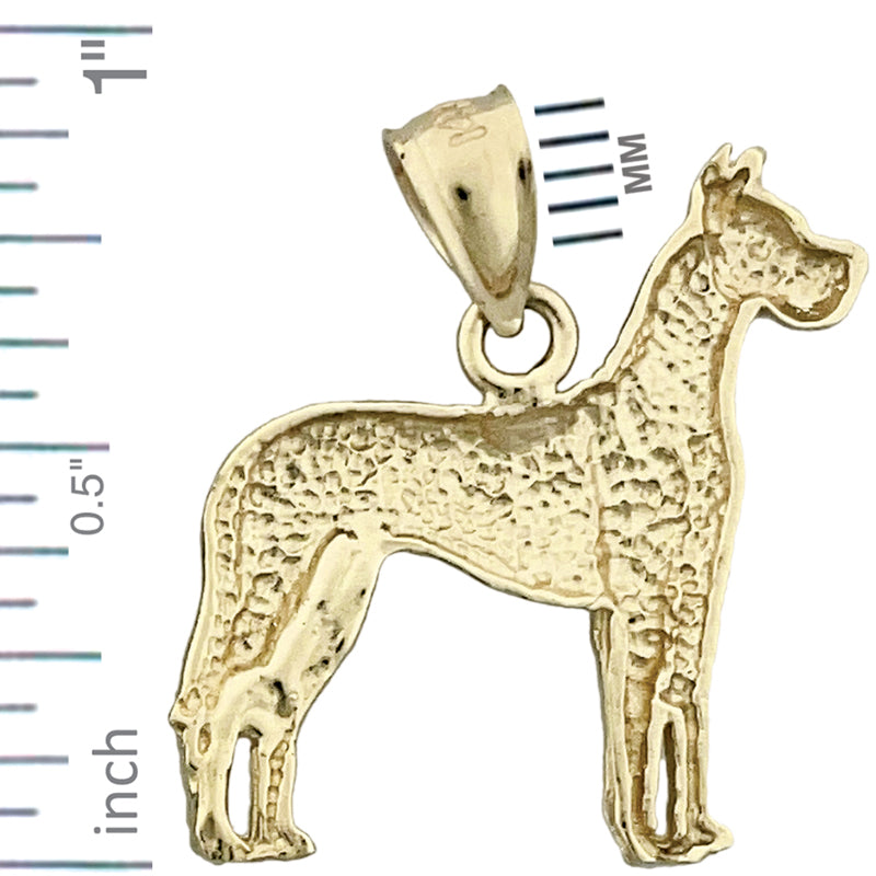 14K Gold Great Dane Pendant
