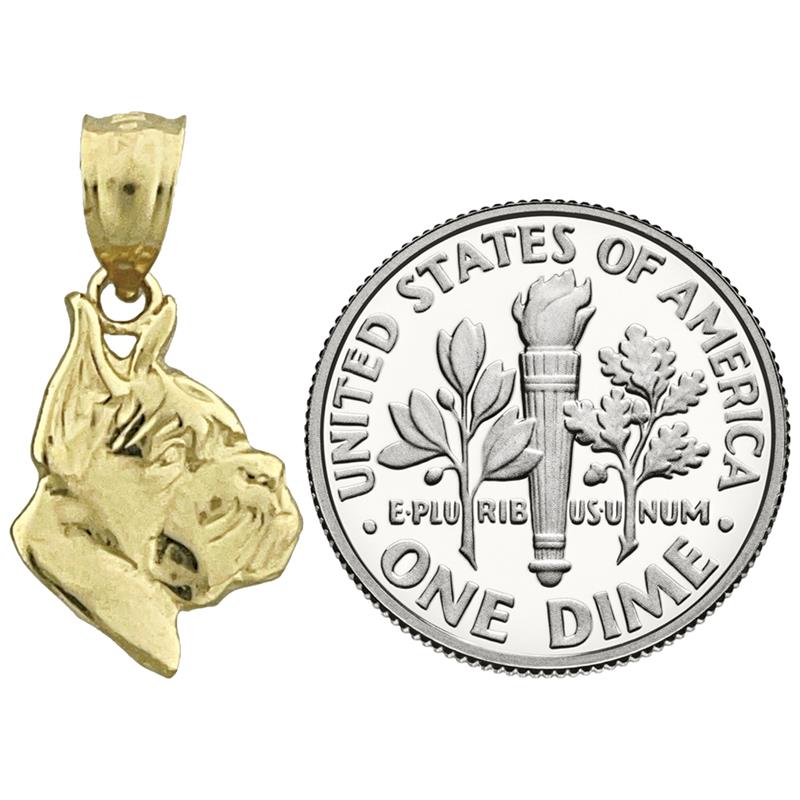 14K Gold Boxer Face Charm