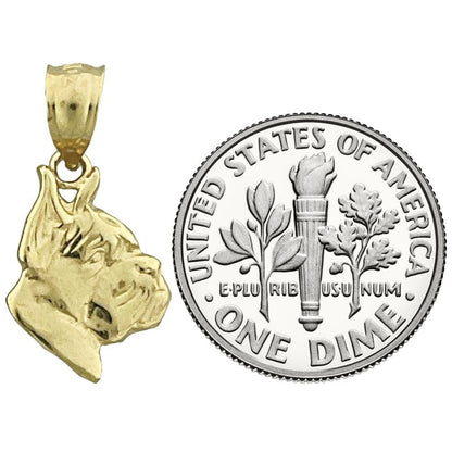 14K Gold Boxer Face Charm