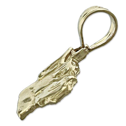 14K Gold Boxer Face Charm