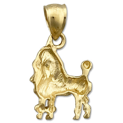 14K Gold Corded Poodle Charm