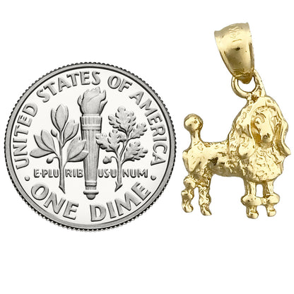 14K Gold Corded Poodle Charm