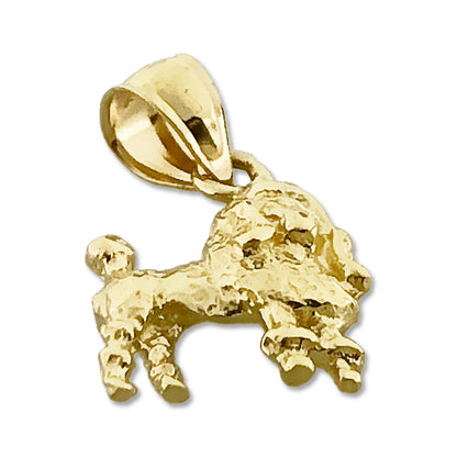 14K Gold Corded Poodle Charm